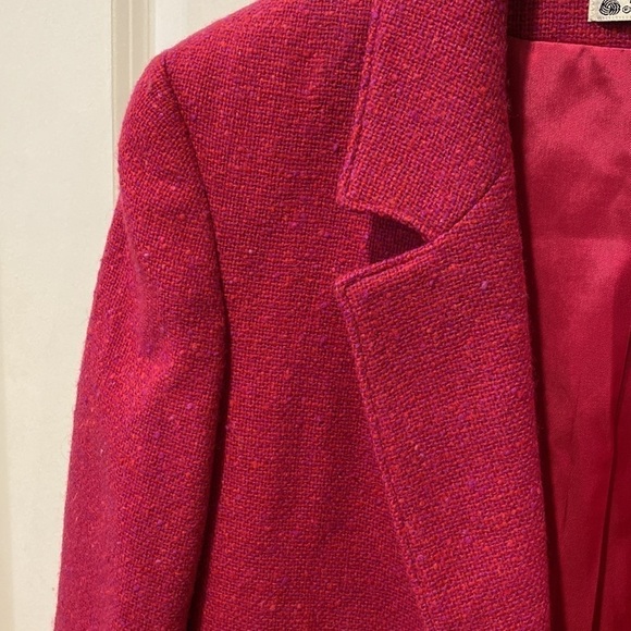 Pendleton Vintage Wool Blazer Pink Size 8 EUC - Picture 3 of 15
